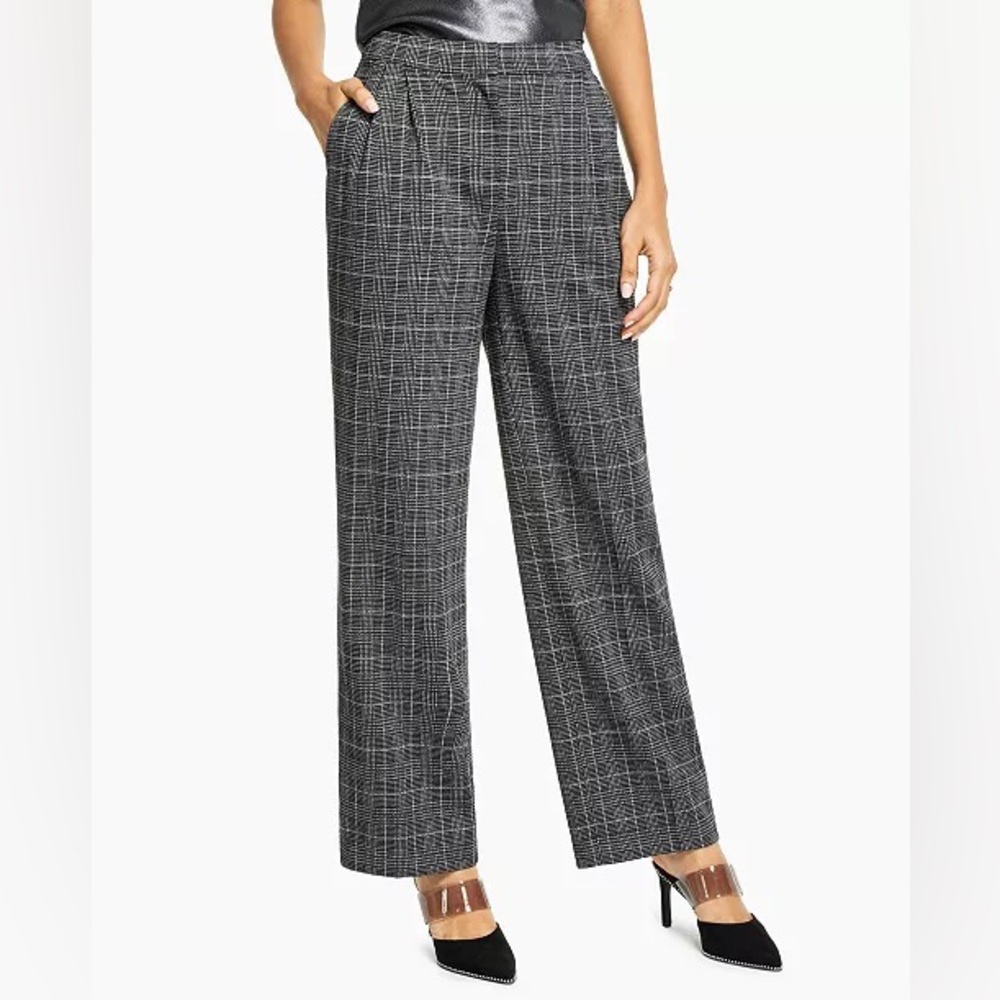 Like New -  BAR III- Plaid Wide-Leg Pants